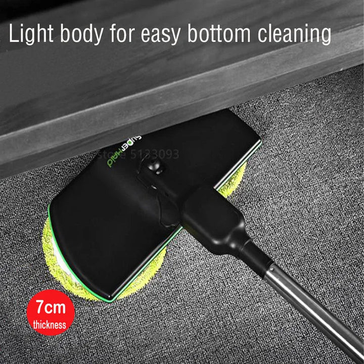 Mopa eléctrica inalámbrica de alto rendimiento. Diseño ergonómico para una limpieza de suelos fácil.