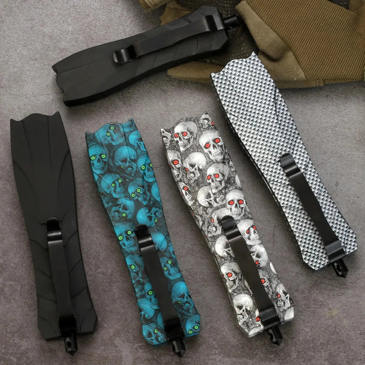 Cuchillo multiherramienta portátil EDC para hombres, ergonómico y táctico, esencial para supervivencia.