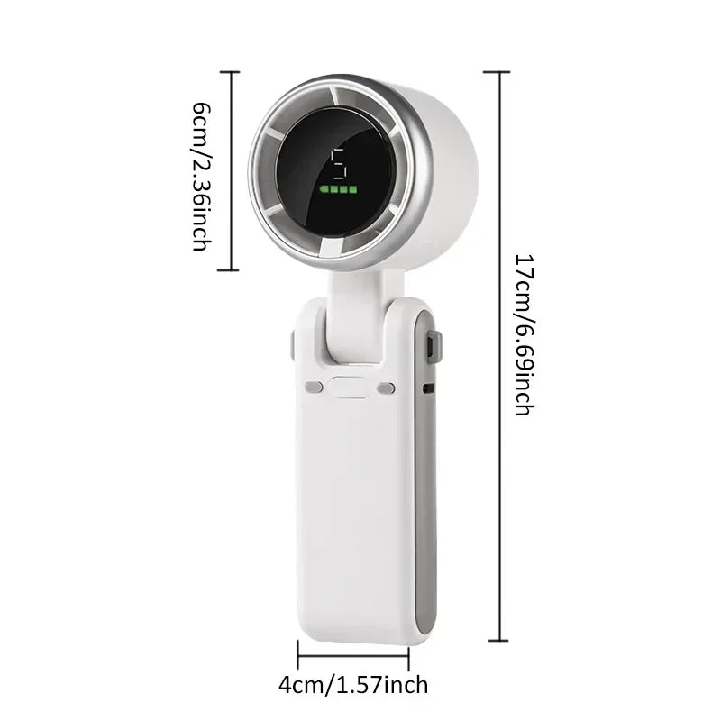 Moderno ventilador portátil unisex de alta velocidad, sistema de enfriamiento personal para uso diario.