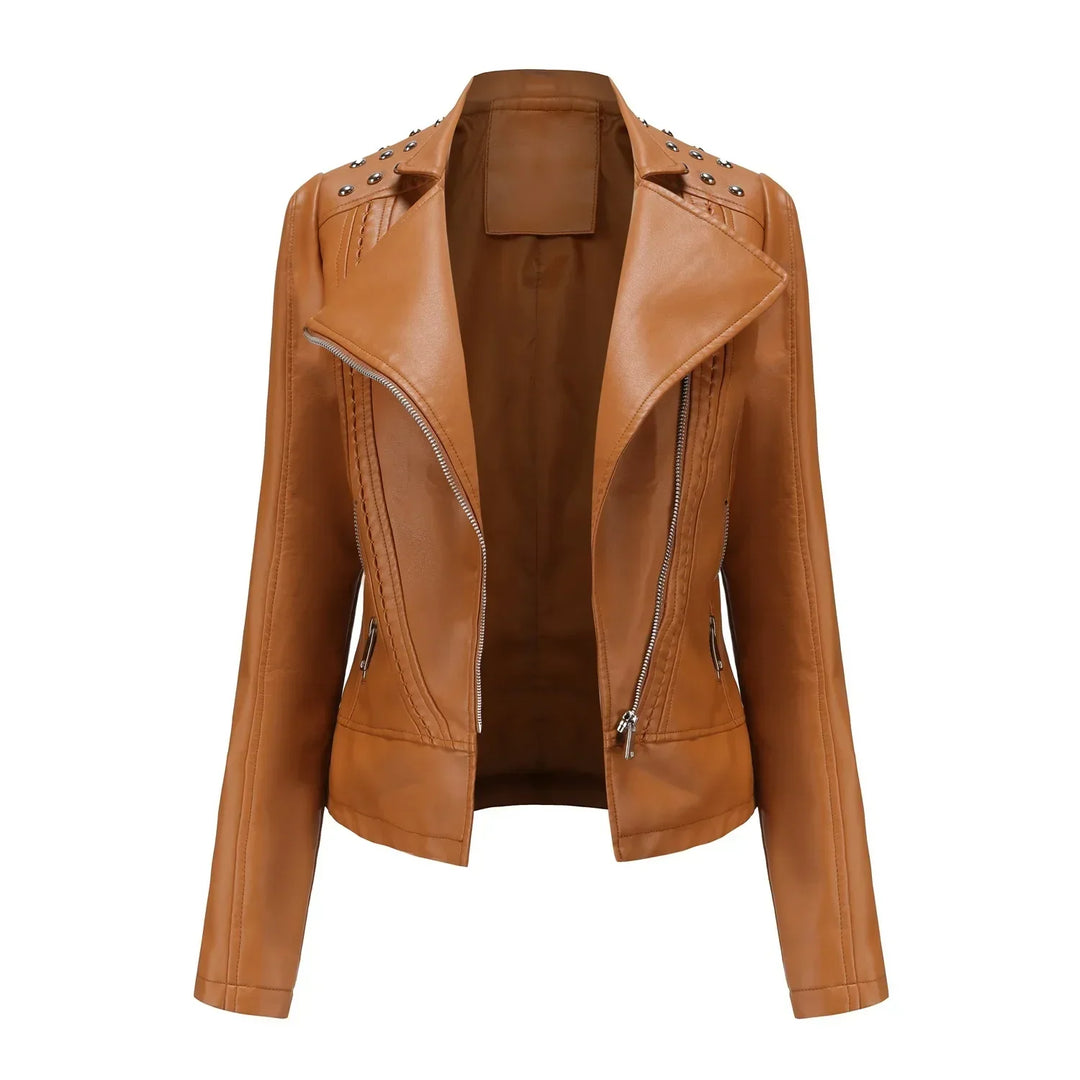 Chaqueta de mujer cómoda y ajustada, combina estilo moderno con elegancia versátil y actual.