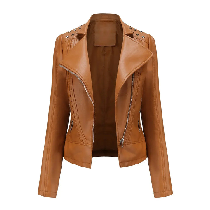 Chaqueta de mujer cómoda y ajustada, combina estilo moderno con elegancia versátil y actual.