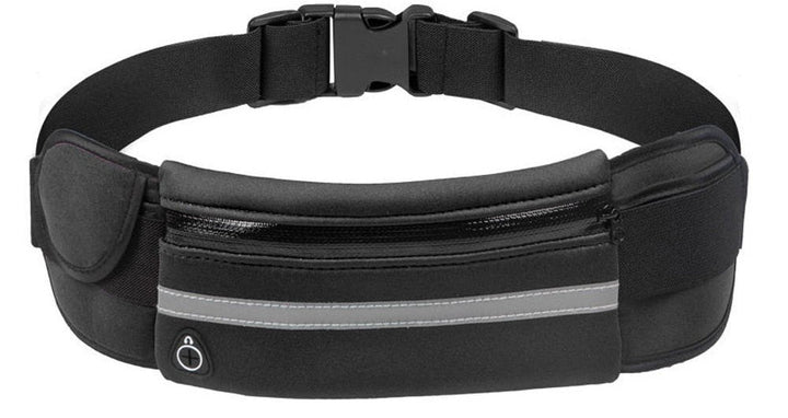 Accesorio de running impermeable y reflectante, visible en condiciones de poca luz.