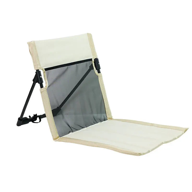 Confort ergonómico en silla de camping plegable. Respaldo portátil ligera para exterior, bolsillo útil.
