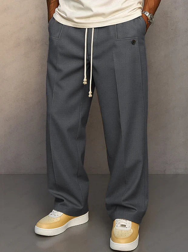 Pantalón casual-formal de mujer con cordón ajustable. Máxima comodidad y estilo versátil para cada día.