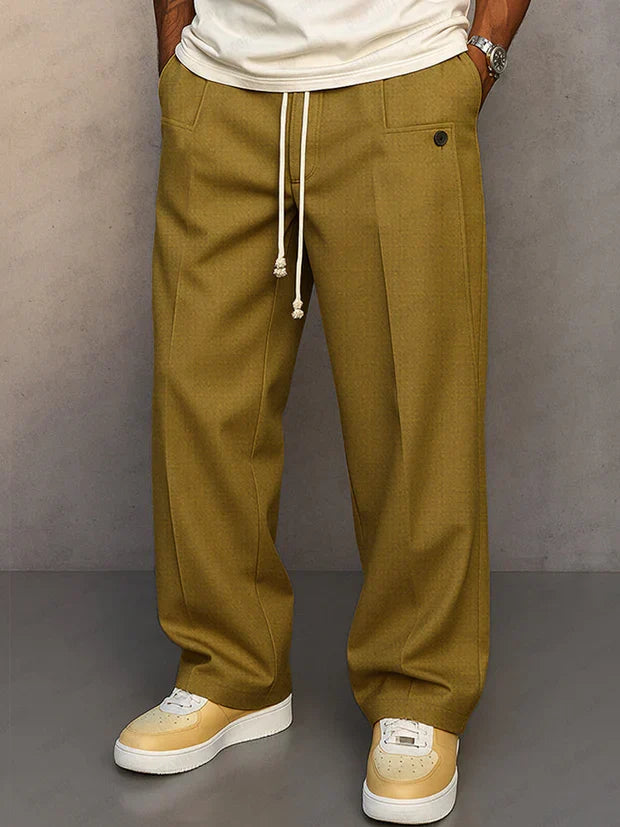Pantalones de mujer con cordón ajustable. Diseño moderno y elegante, ideal para un look sofisticado.