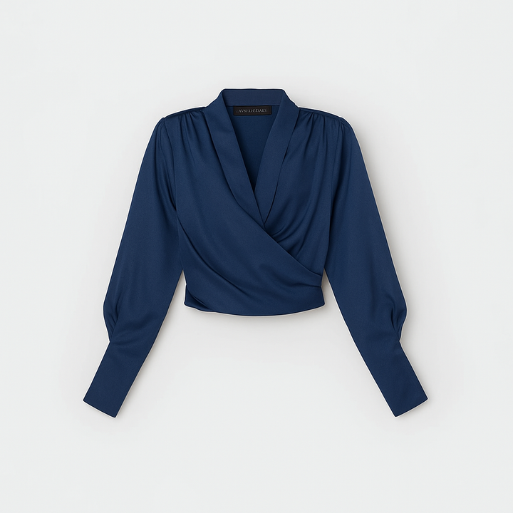 Camisa femenina con mangas abullonadas, ideal para un look de moda, cómoda para el día a día.
