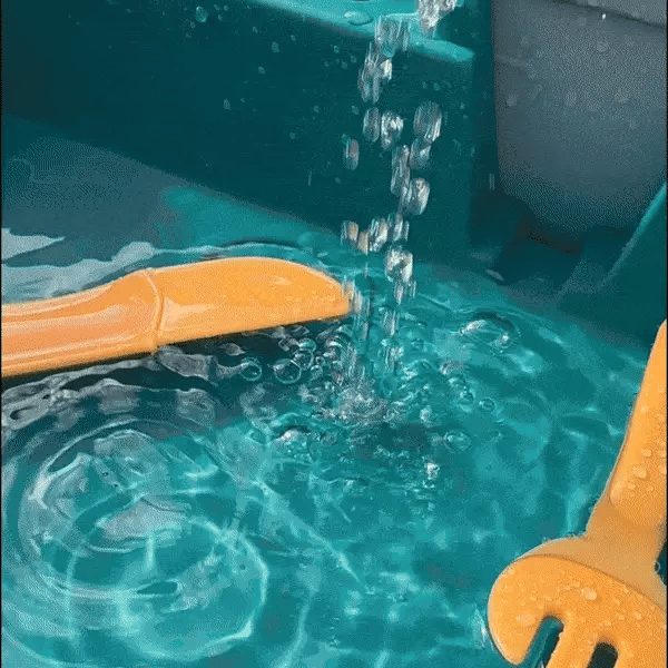 Fregadero de juguete para niños con grifo recirculante y accesorios. Horas de diversión con juegos de agua seguros.