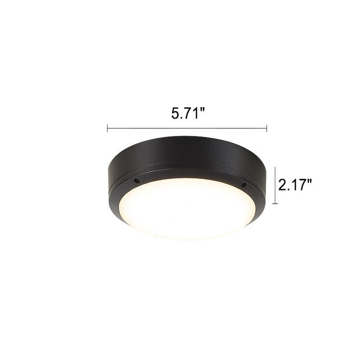 Lámpara de techo LED redonda para porche, diseño moderno y luz exterior perfecta para patios.