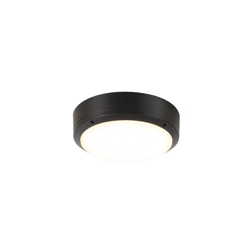 Lámpara de techo LED de exterior, diseño redondo para una iluminación atractiva y funcional en terrazas.