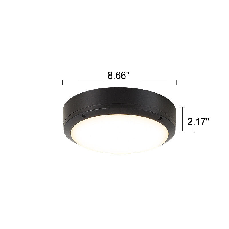 Iluminación exterior LED, lámpara de techo redonda para jardines y terrazas con fácil instalación.