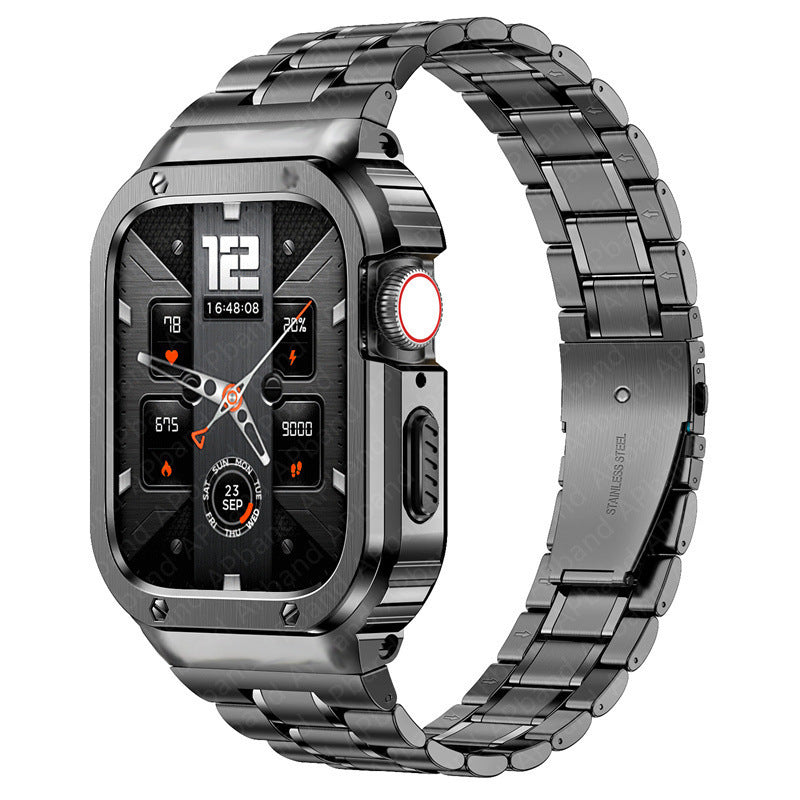 Correa de acero inoxidable para smartwatch. Funda metálica que ofrece protección y elegancia.