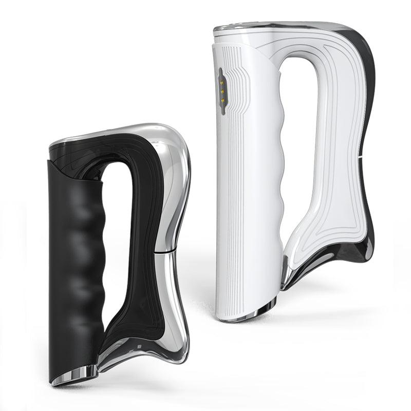 Detalle del masajeador Gua Sha eléctrico con NMES, vibración. Ideal para aliviar el dolor y mejorar la fascia.