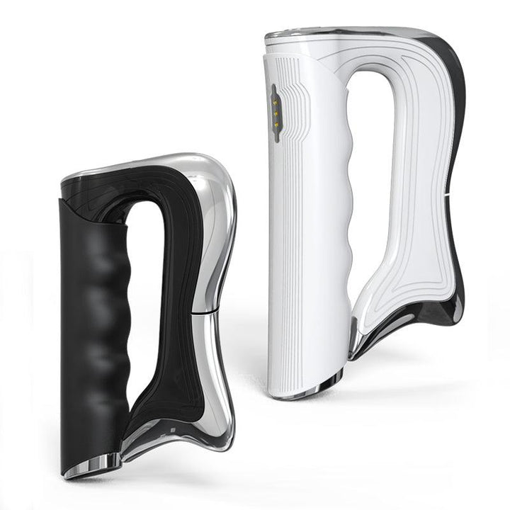 Detalle del masajeador Gua Sha eléctrico con NMES, vibración. Ideal para aliviar el dolor y mejorar la fascia.