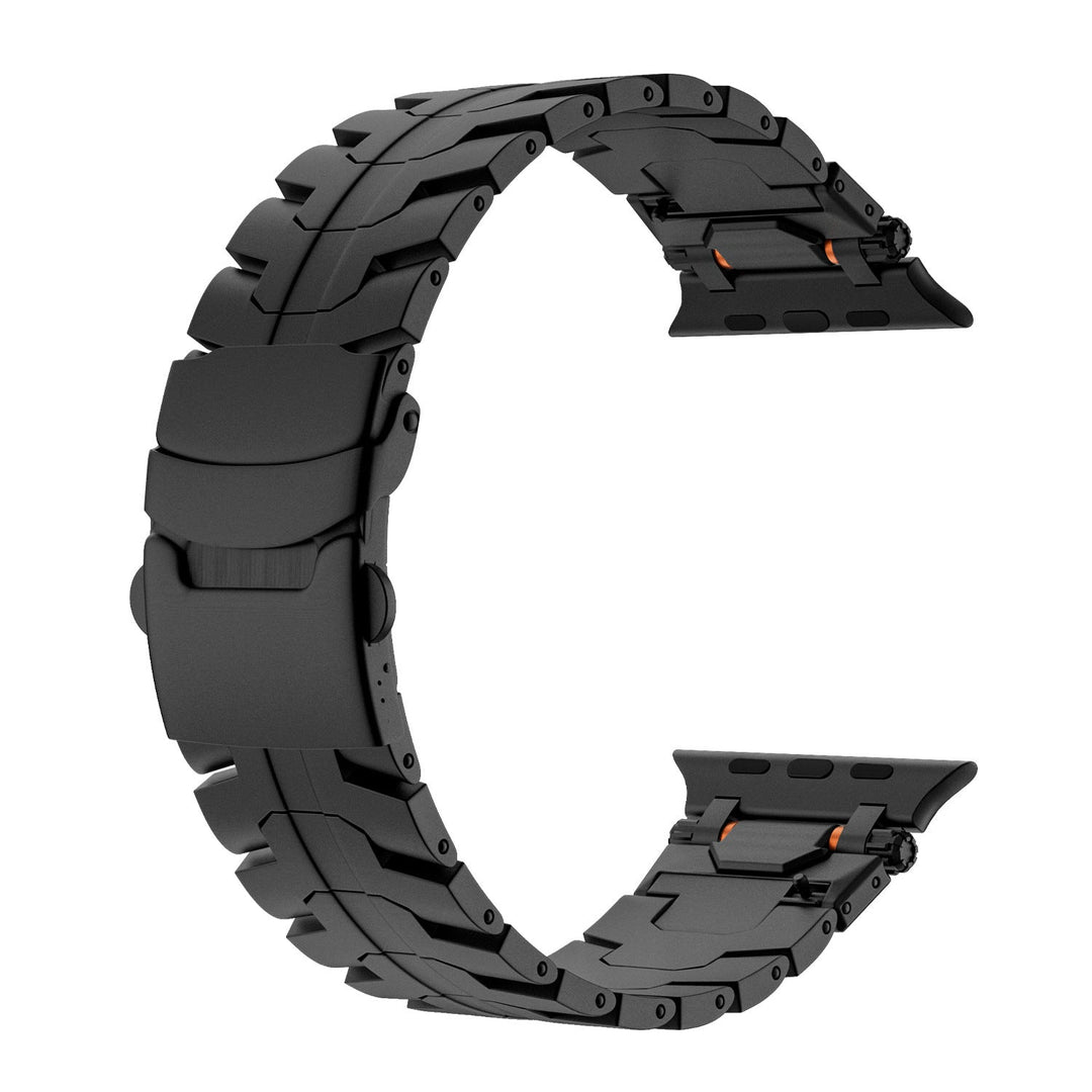Brazalete de acero para reloj inteligente, con estética moderna y cierre confiable. Unisex.
