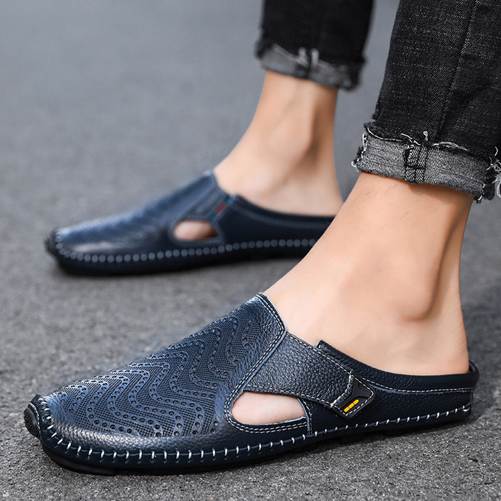 Mules elegantes de hombre, perfectos para un look casual fresco de verano. Calzado cómodo y moderno.