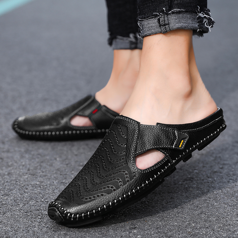 Mules elegantes y cómodos para hombre, con diseño abierto. Ideales para moda masculina casual y sofisticada.