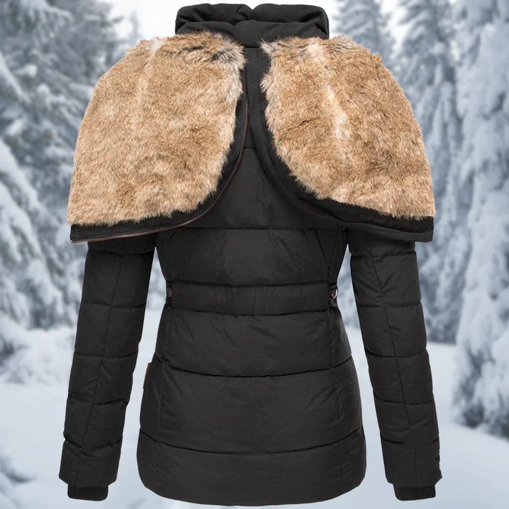 Moda de invierno femenina: abrigo elegante y moderno para mujer, perfecto para un look sofisticado y cálido.