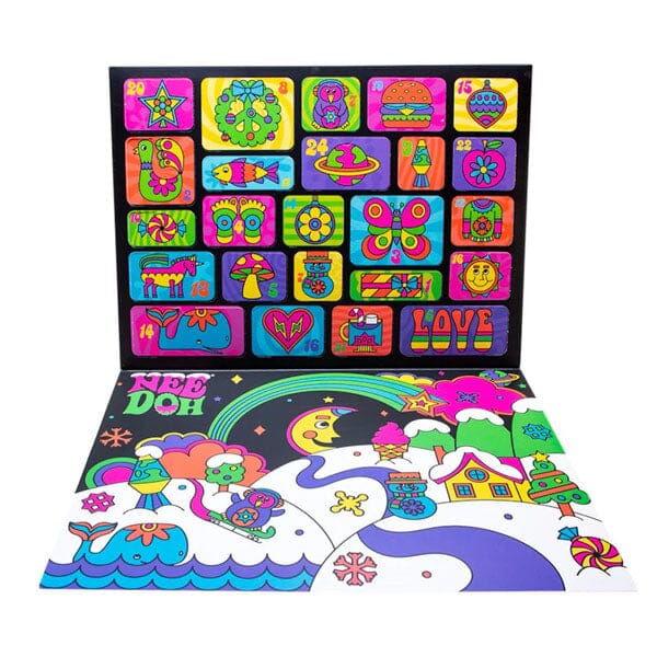 Juguetes sensoriales fidget y squishy del Calendario de Adviento 2025. Regalo antiestrés navideño para niños.