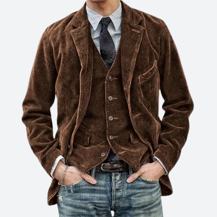 Chaqueta casual de hombre con diseño clásico y bolsillos. Ropa masculina versátil para un look moderno.