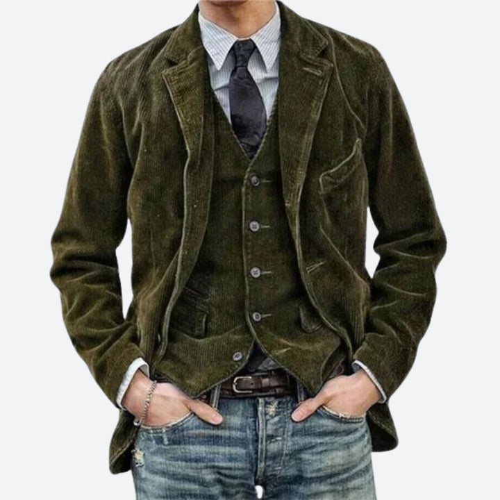 Chaqueta de hombre robusta estilo clásico. Perfecta para moda de invierno, versátil y cómoda para uso diario.