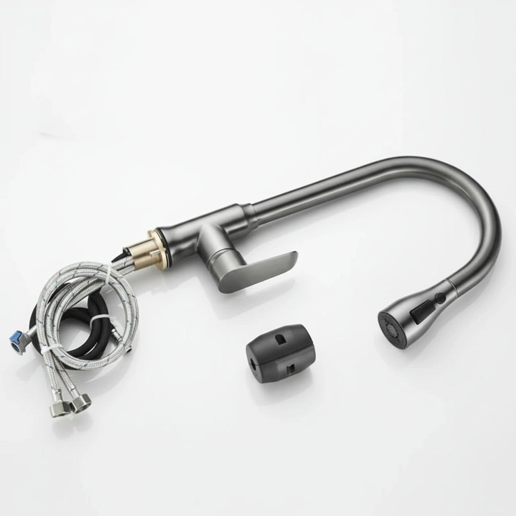Accesorios de cocina: grifo mezclador extraíble, funcional y giratorio para cualquier fregadero.