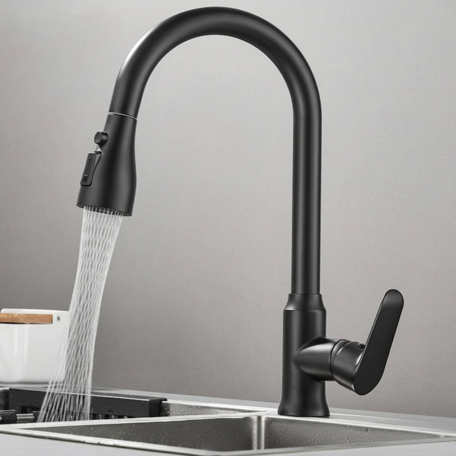Grifo de cocina extensible, funcional y giratorio. Ideal para tareas de limpieza y llenado.