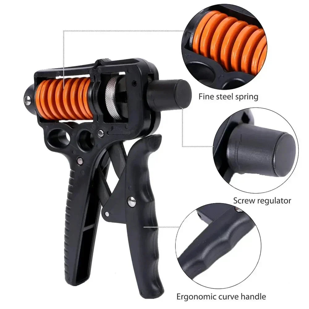 Entrenador de fuerza ajustable para dedos, mano y antebrazo. Mejora el agarre para fitness y deportes.