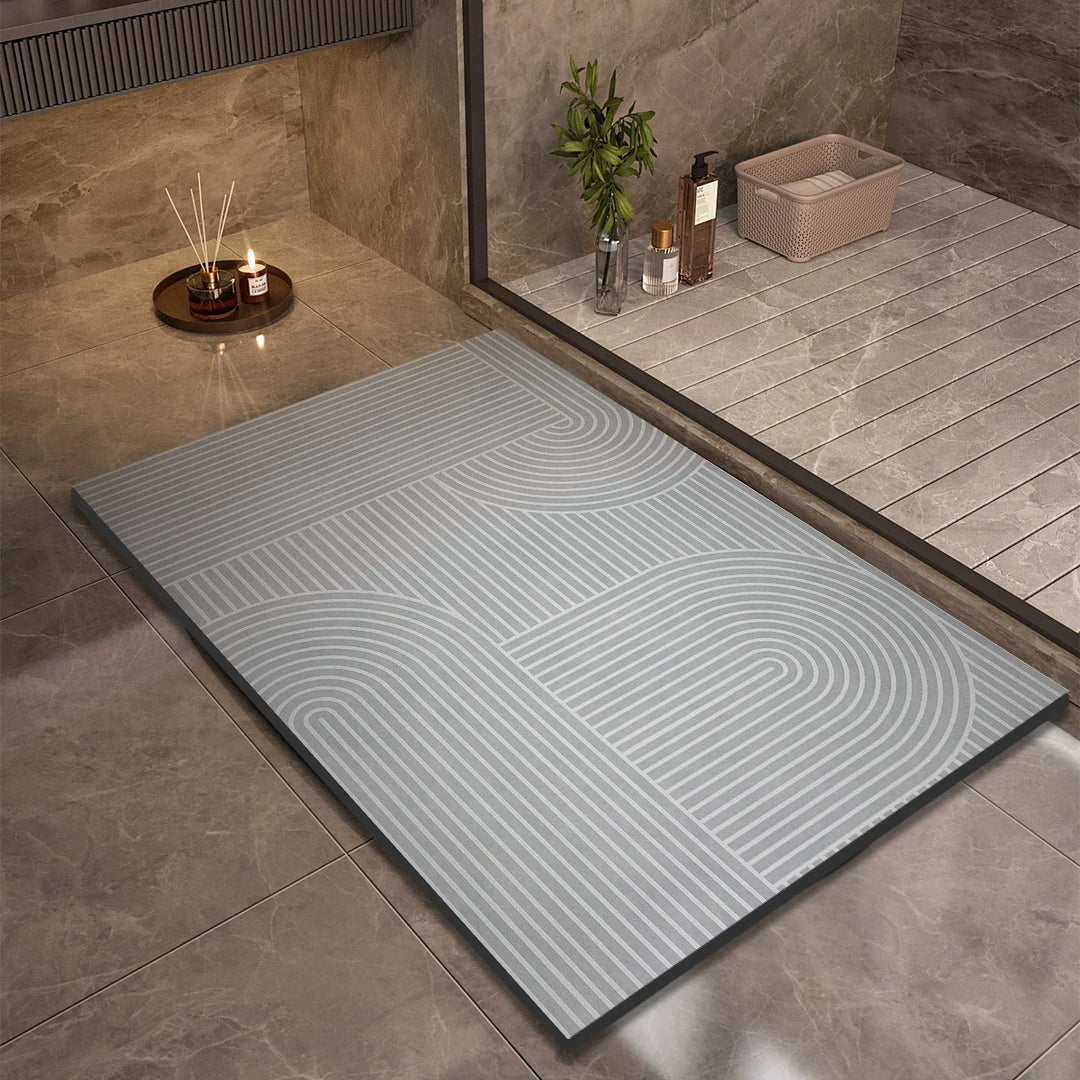 Alfombra para ducha o bañera, superabsorbente y antideslizante, mantiene el suelo completamente seco.