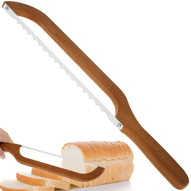 Cuchillo de pan serrado profesional para rebanadas perfectas. Ideal para cortar pan fresco sin esfuerzo en casa.