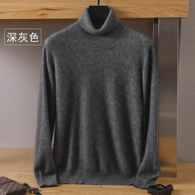 Suéter sofisticado de punto japonés para hombre. Diseño elegante y cálido para invierno.