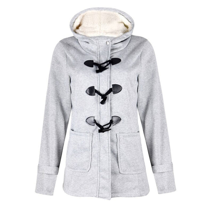 Abrigo largo de invierno con capucha para mujer, elegante y cálido. Ideal para el frío exterior.