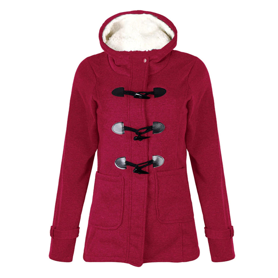 Cálido abrigo largo de invierno para mujer con capucha. Perfecto para el frío extremo y actividades al aire libre.