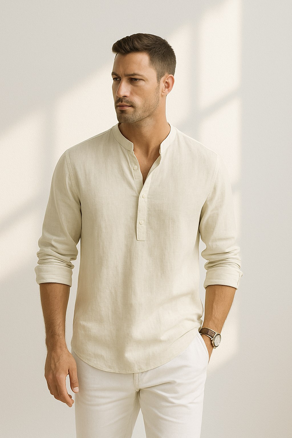 Camisa oversize para hombre. Estilo holgado y casual, ideal para primavera y verano.