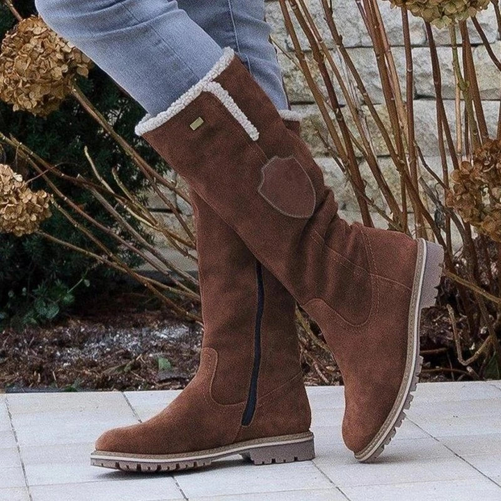 Botas de invierno elegantes para mujer, cálidas y antideslizantes. Ideales para la nieve, lluvia y estilo urbano.