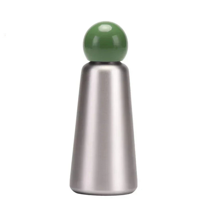 Botella de acero bicolor para oficina, térmica, reutilizable y elegante, perfecta para el trabajo.