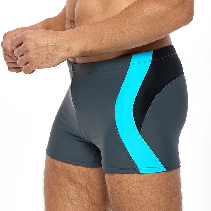 Bañador bóxer moderno para hombre, secado rápido. Ideal para piscina, playa y actividades de verano.