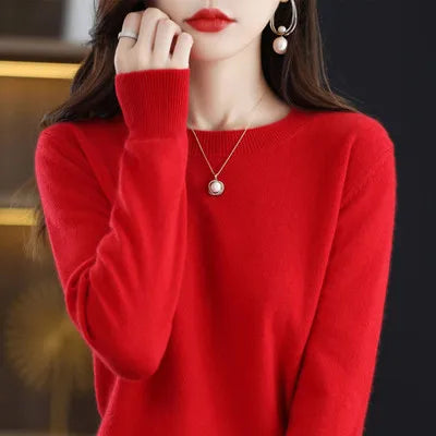 Suéter casual de cuello redondo para mujer, ajuste perfecto, suave al tacto y muy cómodo.