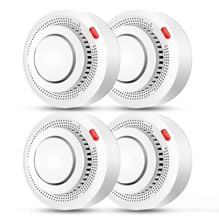 Controla tu alarma de humo WiFi inteligente SafeSense desde la app Tuya para monitoreo 24/7.