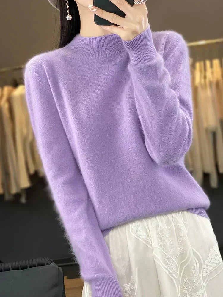 Cálido suéter de mujer, estilo elegante y ultrasuave al tacto, un básico esencial para el invierno.
