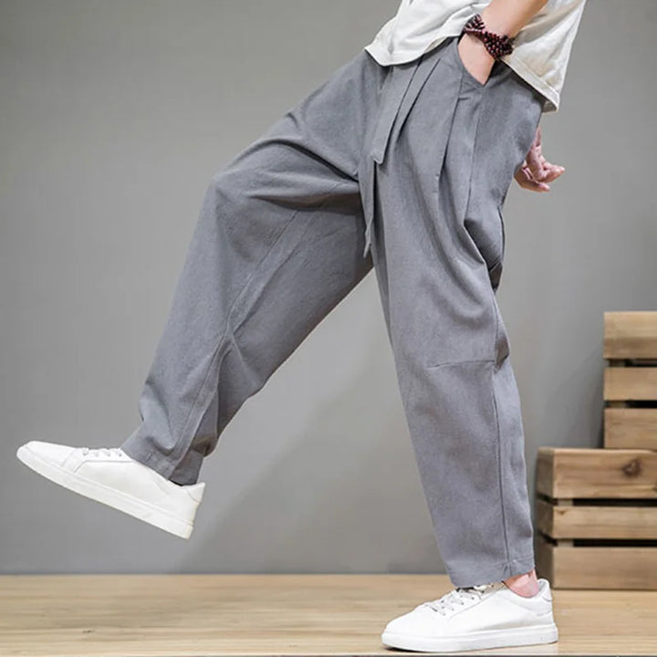 Pantalón harem transpirable para hombre, holgado, perfecto para la playa y el clima cálido.