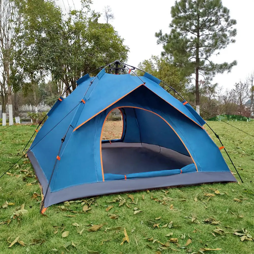 Carpa portátil y duradera con ventilación. Montaje rápido, ideal para camping, playa, montaña y aventura.