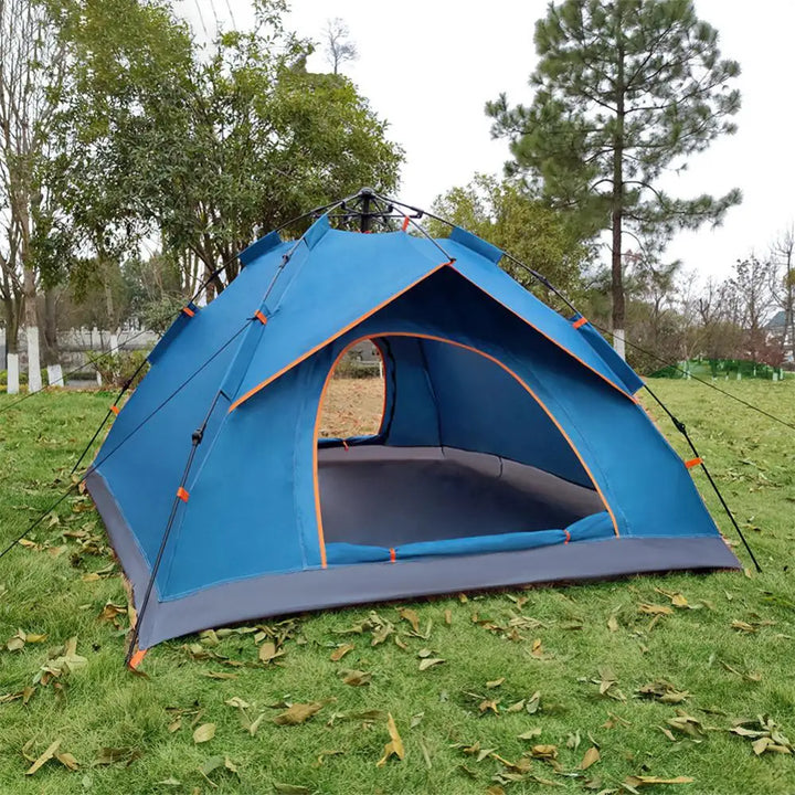 Carpa portátil y duradera con ventilación. Montaje rápido, ideal para camping, playa, montaña y aventura.