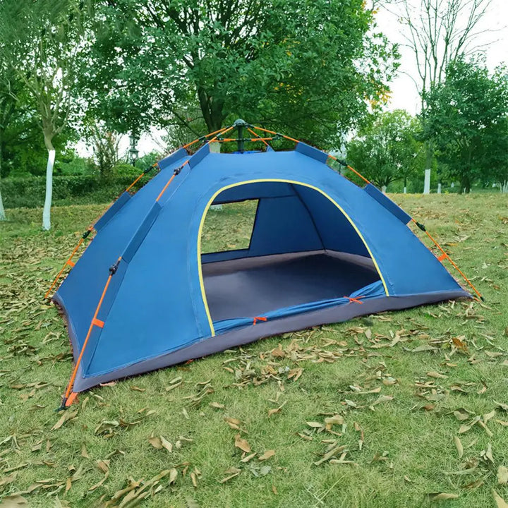 Tienda automática espaciosa y cómoda para camping. Montaje sin esfuerzo, ideal para disfrutar del exterior.