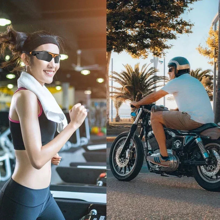 Gafas de sol polarizadas unisex con cámara 1080P para grabar videos. Protección UV, perfectas para deportes y aventura.