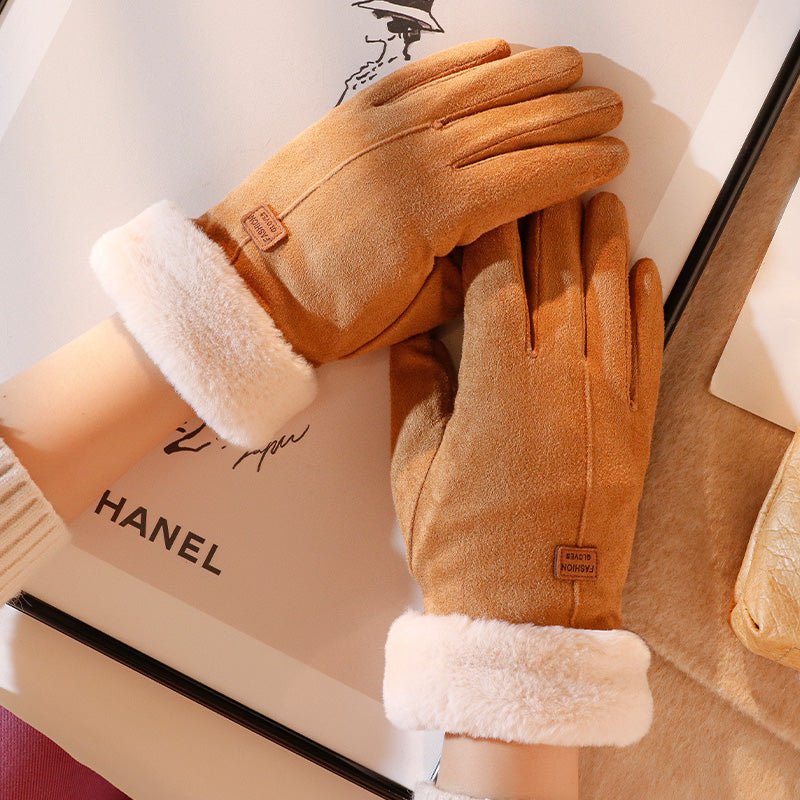 Guantes de invierno elegantes para mujer, cálidos y táctiles. Accesorio ideal para el frío.