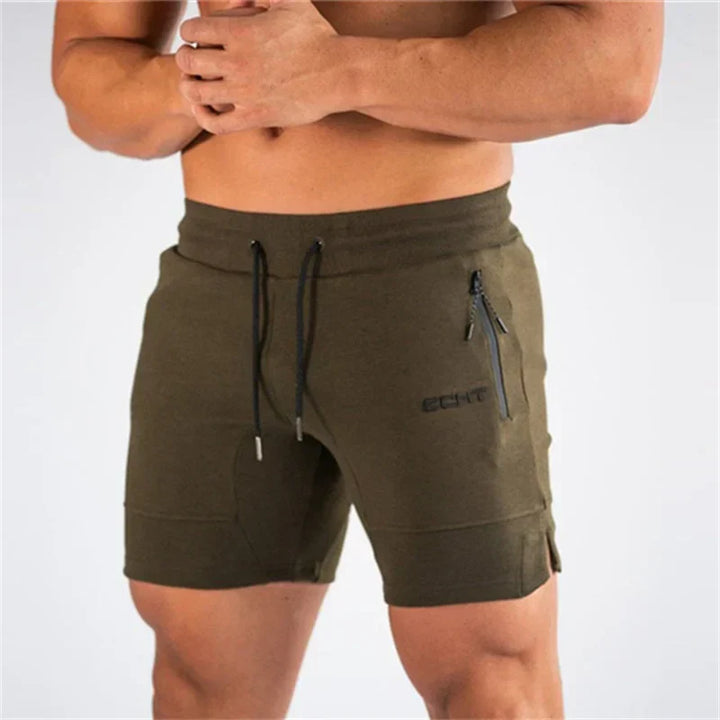 Shorts deportivos de hombre con prácticos bolsillos, ideales para verano y confort.