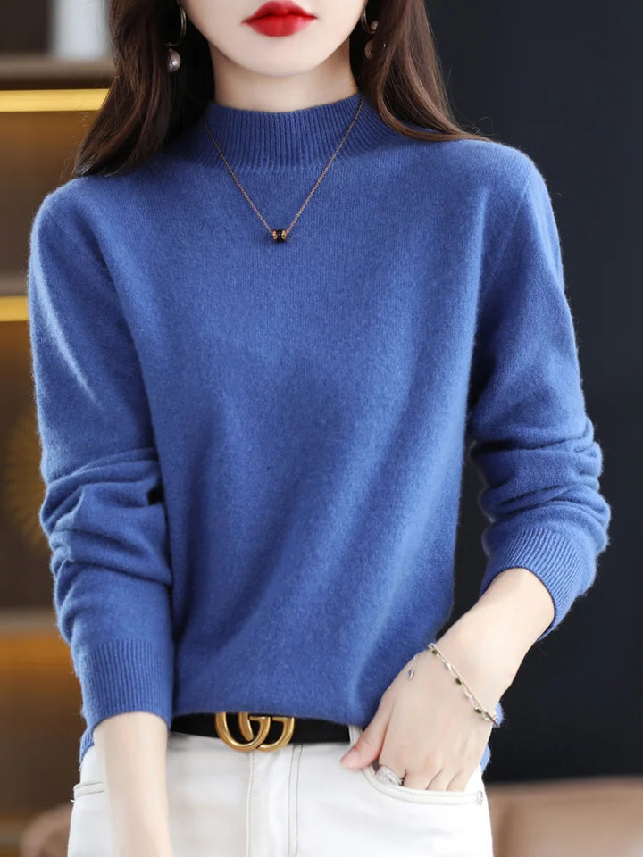 Moda invierno mujer: suéter pullover suave y muy confortable.