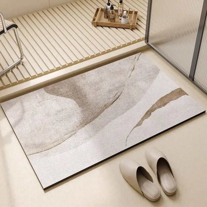 Alfombrilla antideslizante de diatomita para ducha, secado rápido. Previene resbalones en el baño.