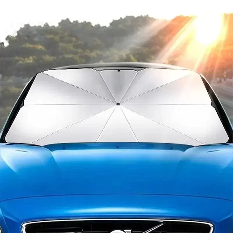Parasol plegable anti-UV para coche, protege el interior del automóvil del calor y los rayos solares.