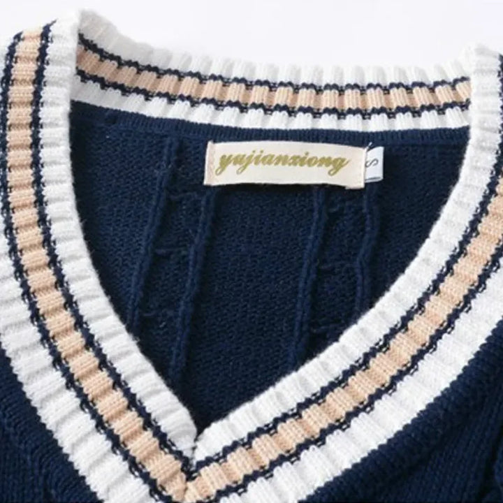 Chaleco de punto hombre cuello V, diseño clásico y atemporal. Calidez y confort para el invierno.